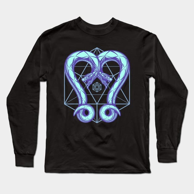 Twin Serpent Energy Long Sleeve T-Shirt by Hypnotic Highs